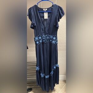 Ramy Brook Lena V-Neck Floral Waist Dress